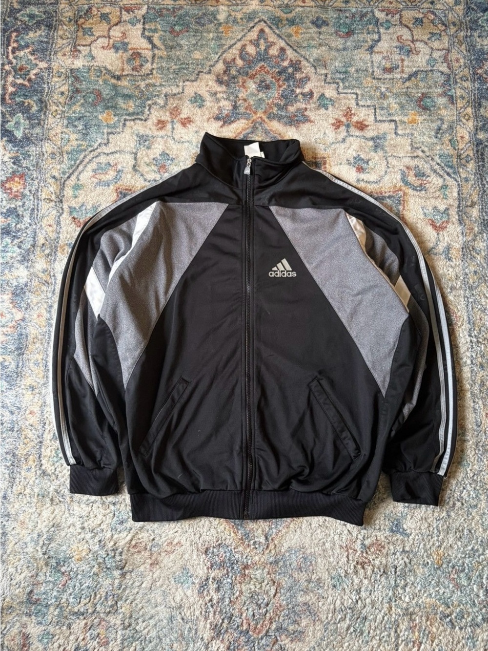 Vintage Adidas Black Zip-up Track Jacket Size XL